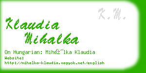 klaudia mihalka business card